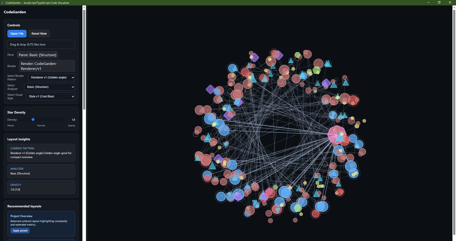 CodeGardenメイン画面 - 基本表示